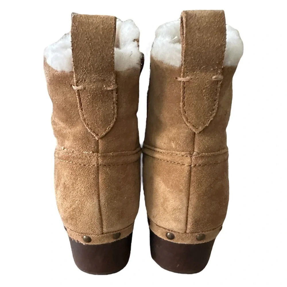 NIB MADEWELL The Marceline Clog Boot in Shearling Toffee Size 5